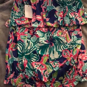 Lilly Pulitzer strapless shirt